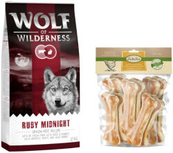 Wolf of Wilderness 12kg Wolf of Wilderness "Ruby Midnight" - marha & nyúl száraz kutyatáp+750g 15cm-es Lukullus csirke rágócsont kutyáknak ingyen