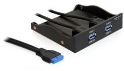 Delock előlapi USB HUB 4 portos fekete (61896) (61896) (61896)