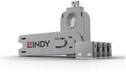 Lindy 40454 4db USB(Type-A) fehér Port Blocker vakdugó szerszámmal