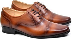 Lucianis style Oferta marimea 38 - Pantofi barbati oxford, eleganti din piele naturala maro - L893MD (L893MD)