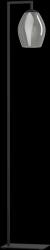 EGLO 390256 | Estanys Eglo álló lámpa 171, 5cm taposókapcsoló 1x E27 fekete, áttetsző fekete (390256)