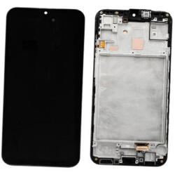 Samsung A155, A156 Galaxy A15 4G és 5G Előlap Keret+LCD Kijelző+Érintőpanel, Fekete (GH82-33637A, GH82-33638A, GH82-33831A) Gyári, Service Pack
