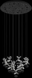 EGLO 390277 | Pianopoli-2 Eglo függeszték lámpa szabályozható fényerő 15x LED 3600lm 3000K fekete, kristály (390277)