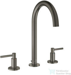 GROHE ATRIO 3 üléses mosdó csaptelep automata leeresztővel, Brushed Hard Graphite 20649AL0 (20649AL0)