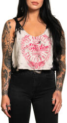 AFFLICTION дамски потник affliction - vintage motors - БЯЛО/ЧЕРНО lucid b-dye - awv26471-wblu
