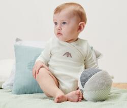 Tchibo 3 baba hosszú ujjú body 1x világoskék tengerimalacos mintával, 1 x fehér nyuszis mintával, 1 x zöld-fehér csíkos 86/92