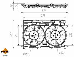 NRF ventilátor, motorhűtés NRF 470122 (470122)