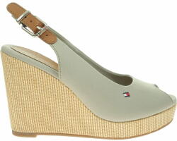 Tommy Hilfiger Szandál olajbogyó 40 EU Iconic Elena Sling Back Wedge