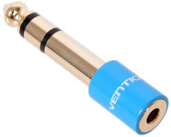 Vention 6.5mm jack/M -> 3.5mm/F, (audio, kék), adapter (VAB-S01-L)