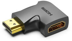 Vention HDMI/M (270fokos) -> HDMI/F (4K, síklapos, fekete), adapter (AIQB0)
