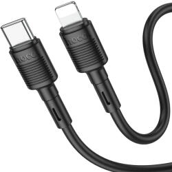 USB Type-C töltő- és adatkábel, Lightning, 100cm, 20W, gyorstöltés, PD, Hoco X83 Victory, fekete - tok-shop