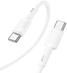  USB Type-C töltő- és adatkábel, USB Type-C, 100cm, 60W, gyorstöltés, PD, Hoco X83 Victory, fehér