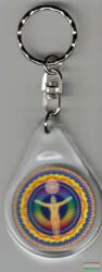 Merkúr-Uránusz Alkotóműhely Kft Unio Mystica mandala - kulcstartó (Ø 4 cm)