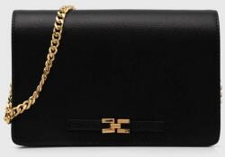 Elisabetta Franchi bőr táska fekete, BS45F41E2 - fekete Univerzális méret