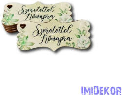 Kutyacsont alakú fa 3, 2x7, 2cm 5db/csomag - Szeretettel nőnapra