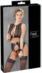 Cottelli Collection Bondage - csipkés fehérnemű szett (4 részes) (22511161031) - shop