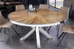 BARRACUDA STAR kerek teakfa étkezőasztal - 120/140cm (43622)