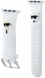 Karl Lagerfeld Karl and Choupette Head NFT Apple Watch 4/5/6/7/8/SE/SE2 38/40/41mm óraszíj (fehér)