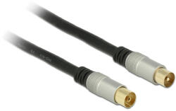 Delock antenna kábel IEC dugó > IEC jack RG-6/U Quad Shield 2 m Fekete Prémium (88946)