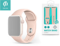 DEVIA Apple Watch lyukacsos sport szíj - Devia Deluxe Series Sport Band - 42/44/45/49 mm - pink sand - rexdigital