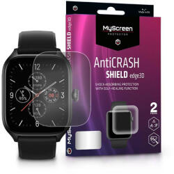MyScreen Protector Amazfit GTS 4 ütésálló képernyővédő fólia - MyScreen Protector AntiCrash Shield Edge3D - 2 db/csomag - átlátszó