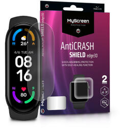 MyScreen Protector Xiaomi Mi Smart Band 5/Mi Smart Band 6 ütésálló képernyővédő fólia - MyScreen Protector AntiCrash Shield Edge3D - 2 db/csomag - átlátszó - rexdigital