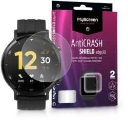MyScreen Protector Realme Watch S Pro ütésálló képernyővédő fólia - MyScreen Protector AntiCrash Shield Edge3D - 2 db/csomag - átlátszó - rexdigital