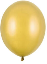 Partydeco Strong lufi 11" (28cm) metál, Arany, metallic gold, 50db/cs (LUFI304185)