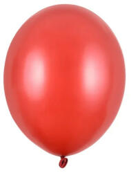 Partydeco Strong Latex lufi 11" (28cm) metál, Piros 50db/cs (LUFI184294)