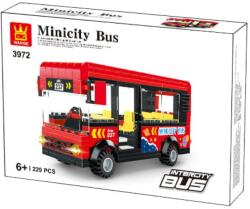 WANGE 3972 | legó-kompatibilis építőjáték | 229 db építőkocka | Intercity piros busz