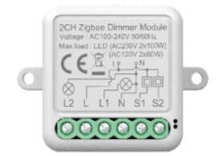 BOT Smart Zigbee vevő dimmer Tuya CH16 Gombok száma: Kétgombos