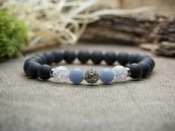 R. M. ékszer Harmónia fénye vegyes ásvány karkötő (13823-PA-20)