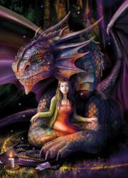 Bluebird Puzzle - Puzzle Anne Stokes: Dragonul Spirit - 1 000 piese Puzzle