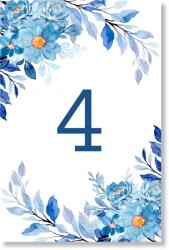 Personal Număr de masă - Flori albastre Selectați cantitatea: 11 buc - 30 buc