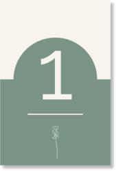 Personal Număr de masă - Greenery Rose Selectați cantitatea: 11 buc - 30 buc