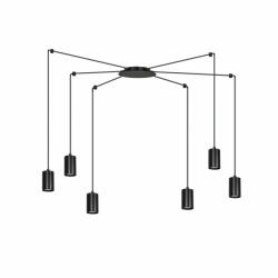 Emibig Lustra suspensie moderna neagra cu 6 pendule Traker (524/6)