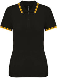 Kariban KA273 NŐI 2 CSÍKOS RÖVID UJJÚ GALLÉROS PÓLÓ (ka273bl/ye-xl)