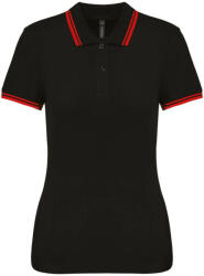 Kariban KA273 NŐI 2 CSÍKOS RÖVID UJJÚ GALLÉROS PÓLÓ (ka273bl/re-2xl)