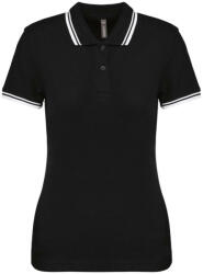 Kariban KA273 NŐI 2 CSÍKOS RÖVID UJJÚ PÓLÓING (ka273bl/wh-s)