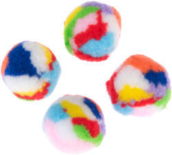 TIAKI TIAKI Set de mingi pufoase Jucărie pisici - 4 bucăți