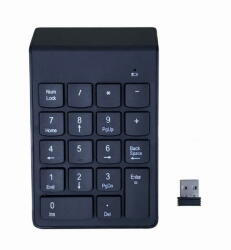 Gembird Tastatura KPD-W-02, numeric keypad Notebook/PC, wireless, Black (KPD-W-02)