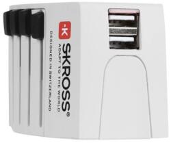 SKROSS MUV USB 2400mA, hálózati csatlakozó átalakító, beépített USB töltővel (1.302930) - nyomtassingyen