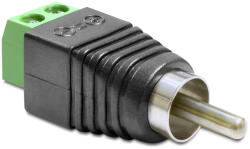 Delock Adapter RCA male > Terminal Block 2 pin (65417) - nyomtassingyen