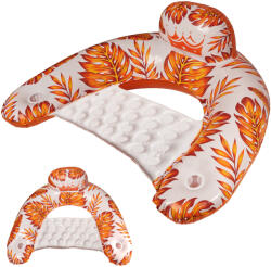 Inlea4Fun Felfújható vízi fotel, pálma - narancs (IA-KX4911_1)
