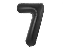 Godan Fekete 7-es B&C Matt Black szám fólia lufi 85 cm (MLG189049)