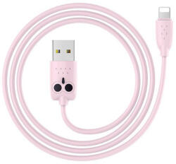 hoco. KX1 USB-A - Lightning kábel 1m, rózsaszín bagoly
