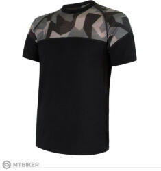 Sensor Merino Impress póló, fekete/kamó (M)