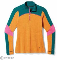 Smartwool Classic Thermal Merino Base Layer Colorblock 1/4 Zip női póló, lekváros hanga (M)