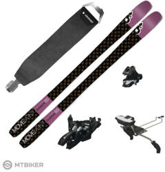 Movement női túrasí szett - SESSION síléc, 85 mm + fóka, kötés (Alpinist 12) és fék, fekete/rózsaszín (169 cm)