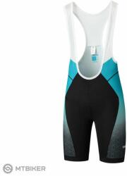 Shimano TEAM rövidnadrág nadrágtartóval, fekete/kék (S)